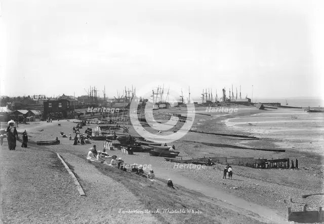 Tankerton Beach, Whitstable, Kent, 1890-1910. Artist: Unknown