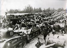 Tanks of the French 2nd Armored Division, Normandy, 1944