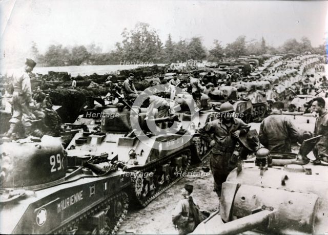 Tanks of the French 2nd Armored Division, Normandy, 1944. Creator: Unknown.