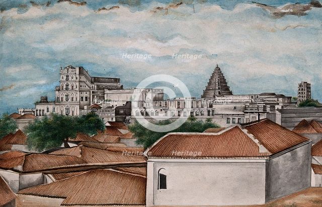 Tanjore: The royal palace, (between 1800 and 1899?). Creator: Unknown.