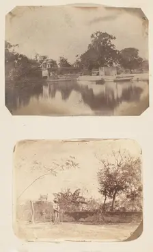 Tank at Umballa; The garden at Umballa, 1850s. Creator: Unknown