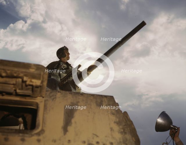 Tank commander, Ft. Knox, Ky., 1942. Creator: Alfred T Palmer.
