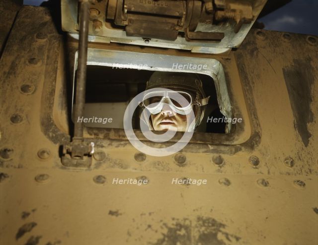 Tank driver, Ft. Knox, Ky., 1942. Creator: Alfred T Palmer.