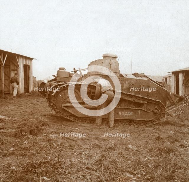 Tank maintenance, c1914-c1918. Artist: Unknown.