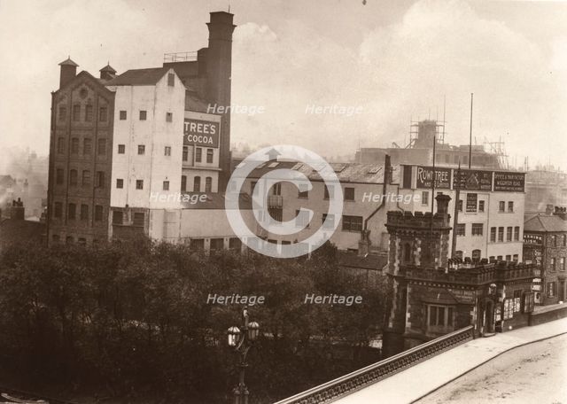 Tanner's Moat from Lendal Bridge, Rowntree Cocoa Works, York, Yorkshire, 1904. Artist: Unknown