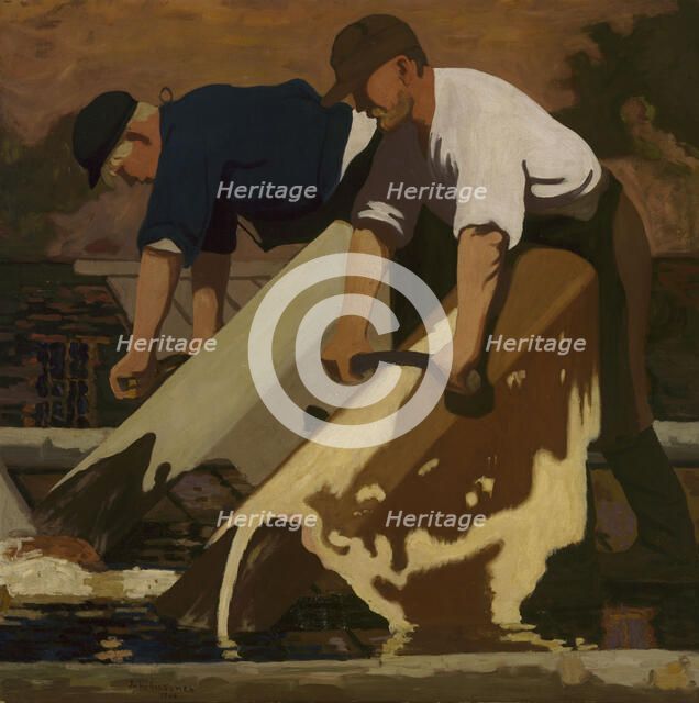 Tanners, 1908. Creator: Juho Rissanen.