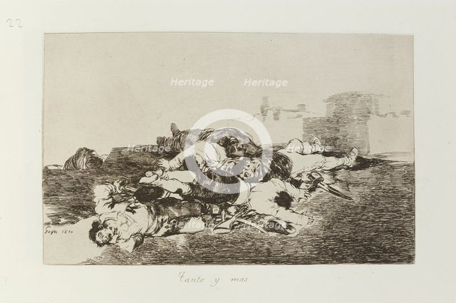 Tanto y mas.; Los Desastres de la Guerra, Madrid 1863. Creator: Francisco Goya.