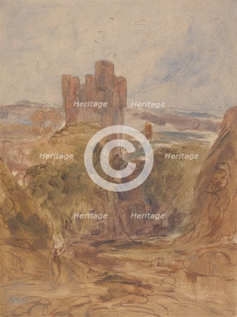 Tantallon Castle (?), a study, ca. 1830. Creator: Unknown.