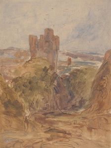 Tantallon Castle (?), a study, ca. 1830. Creator: Unknown