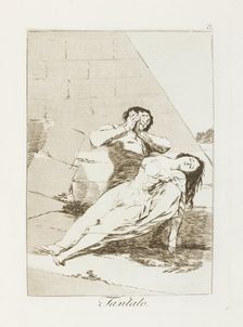 Tantalo.; Los Caprichos, pl.9, 1799. Creator: Francisco Goya