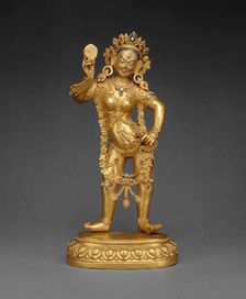 Tantric Enlightened Being (Vajrayogini) Queen of Bliss (Dechen Gyalmo), 18th century. Creator: Unknown
