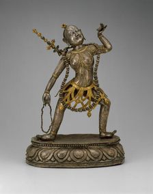 Tantric Female Enlightened Being (Vajrayogini) Holding a Skull Cup, 18th century. Creator: Unknown