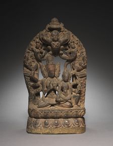 Tantric Form of Avalokiteshvara with Consort, 16th - 17th century. Creator: Unknown
