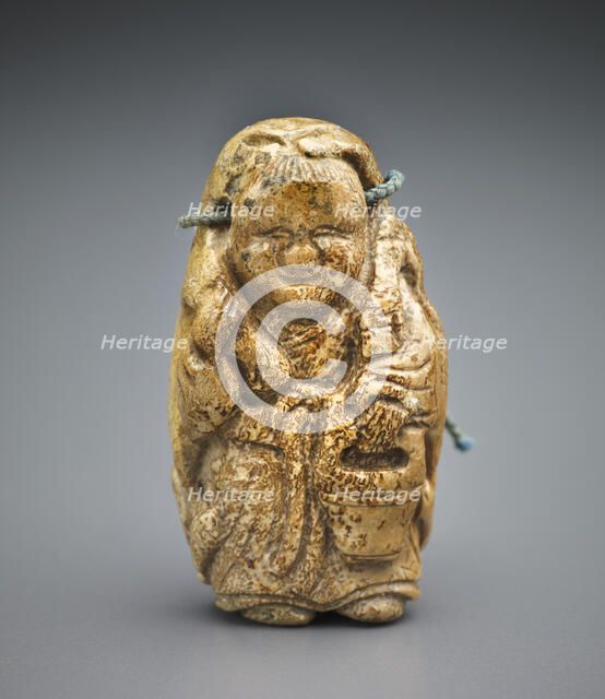 Tanzi wearing a deer skin and holding a bucket, Late Ming- Qing dynasty, 17th to early 20th cent. Creator: Unknown.