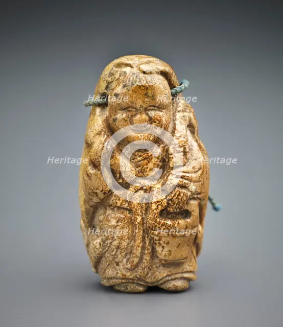 Tanzi wearing a deer skin and holding a bucket, Late Ming- Qing dynasty, 17th to early 20th cent. Creator: Unknown.