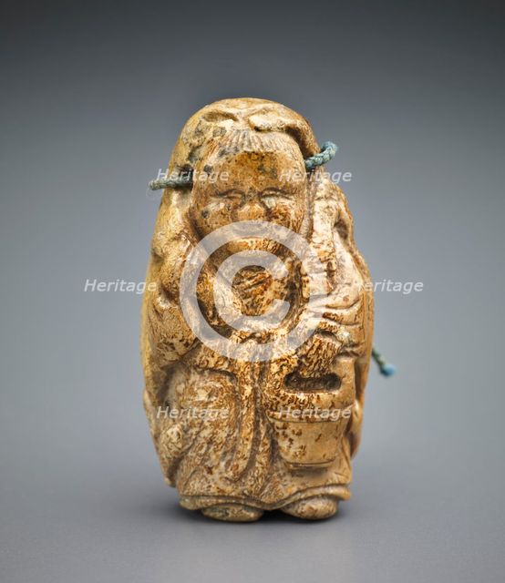 Tanzi wearing a deer skin and holding a bucket, Late Ming- Qing dynasty, 17th to early 20th cent. Creator: Unknown.