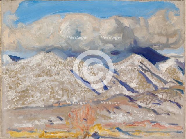 Taos Mountains Shrouded in Clouds, 1924. Creator: Akseli Gallen-Kallela.
