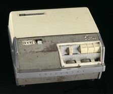 Tape recorder used by Malcolm X at Mosque #7, 1960. Creator: Wollensak