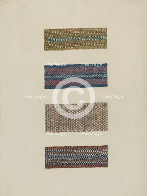 Tapes for Chair Seat, 1935/1942. Creator: Lucille Gilchrist.
