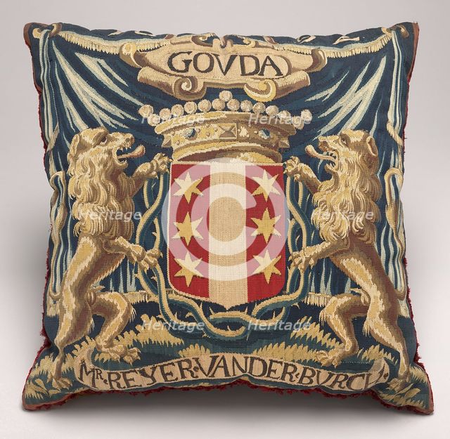 Tapestry-covered Cushion, c. 1675/1725. Creator: Unknown.