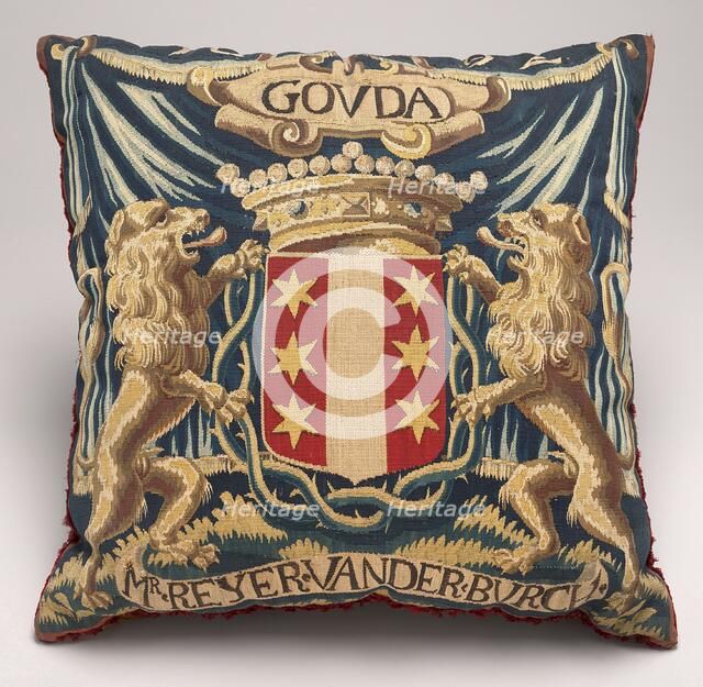 Tapestry-covered Cushion, c. 1675/1725. Creator: Unknown.