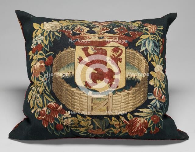 Tapestry-covered Cushion, c. 1675/1725. Creator: Unknown.