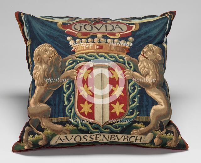 Tapestry-covered Cushion, c. 1675/1725. Creator: Unknown.