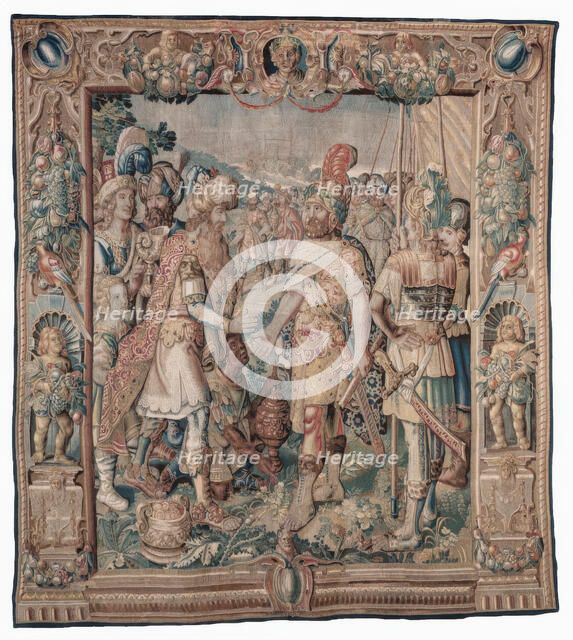 Tapestry (Anthony And Cleopatra Series: Antony Wins The Only Roman Victory...), c1600-1623. Creator: Karel van Mander.