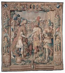 Tapestry (Anthony And Cleopatra Series: Antony Wins The Only Roman Victory...), c1600-1623. Creator: Karel van Mander