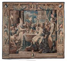Tapestry (Anthony And Cleopatra Series: Cleopatra Entertains Antony), about 1640. Creator: Karel van Mander