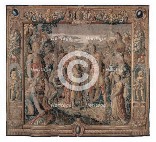 Tapestry (Octavia Effects The Concord of Tarentum), c1600-1623. Creator: Karel van Mander.