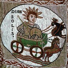 Tapestry of Creation, Romanesque of the 12th century, detail related to the sun