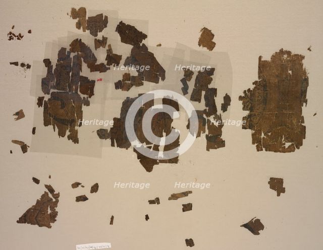Taqueté fragments with winged lions in roundels, 899-1160. Creator: Unknown.