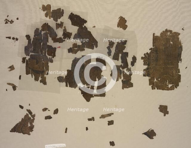 Taqueté fragments with winged lions in roundels, 899-1160. Creator: Unknown.