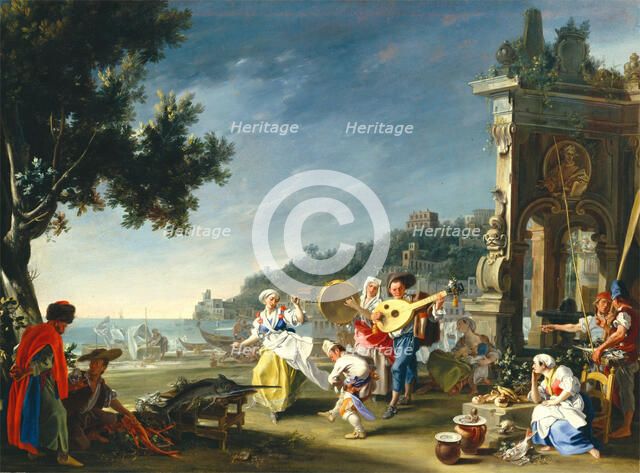 Tarantella at Mergellina, c1750. Creator: Filippo Falciatore.