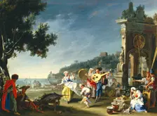 Tarantella at Mergellina, c1750. Creator: Filippo Falciatore