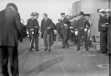 Target Practice - Daniels, Josephus; Badger, Charles Johnston, Rear Admiral, U.S.N.; Chapin..., 1913 Creator: Harris & Ewing