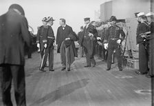 Target Practice - Daniels, Josephus; Badger, Charles Johnston, Rear Admiral, U.S.N.; Chapin..., 1913 Creator: Harris & Ewing