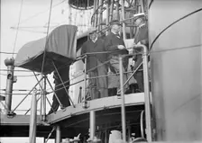 Target Practice - Daniels, Josephus, Secretary of The Navy, 1913-1921; Garrison, Lindley..., 1913. Creator: Harris & Ewing
