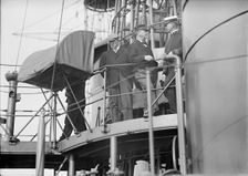 Target Practice - Daniels, Josephus, Secretary of The Navy, 1913-1921; Garrison, Lindley..., 1913. Creator: Harris & Ewing