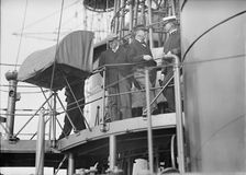 Target Practice - Daniels, Josephus, Secretary of The Navy, 1913-1921; Garrison, Lindley..., 1913. Creator: Harris & Ewing