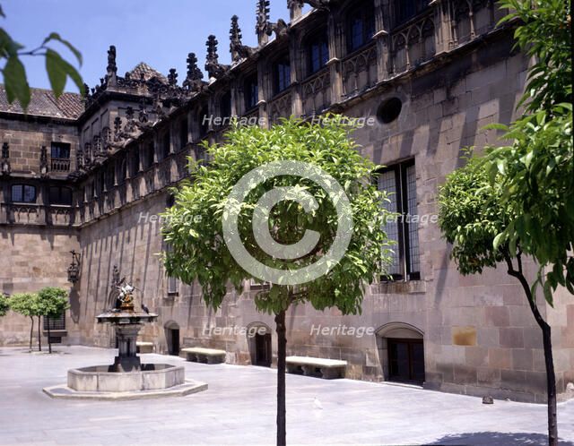 Tarongers Courtyard inside the Palace of the Generalitat of Catalonia.