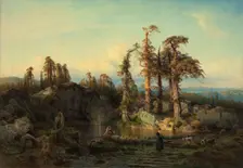 Tarn in Telemark, 1852. Creator: Herman August Cappelen