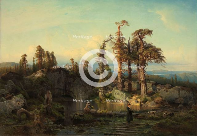 Tarn in Telemark, 1852. Creator: Herman August Cappelen.