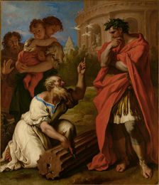 Tarquin the Elder Consulting Attus Navius, about 1690. Creator: Sebastiano Ricci