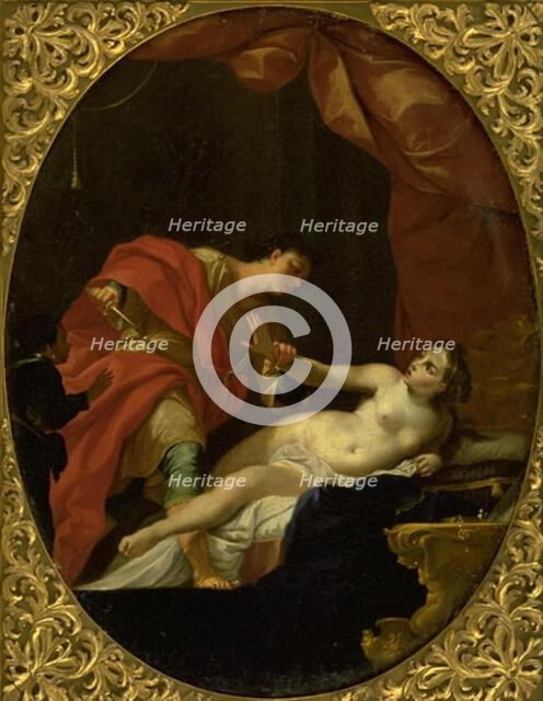 Tarquin Threatening Lucretia, 1669-1719. Creator: Giovan Gioseffo Dal Sole.