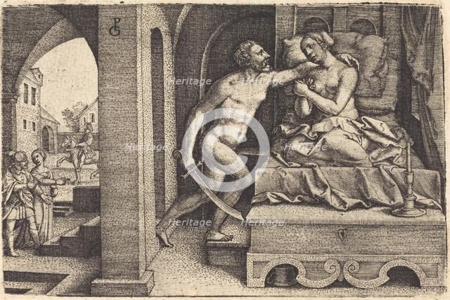 Tarquin and Lucretia. Creator: Georg Pencz.
