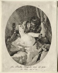 Tarquin and Lucretia. Creator: Giovanni Domenico Tiepolo (Italian, 1727-1804)