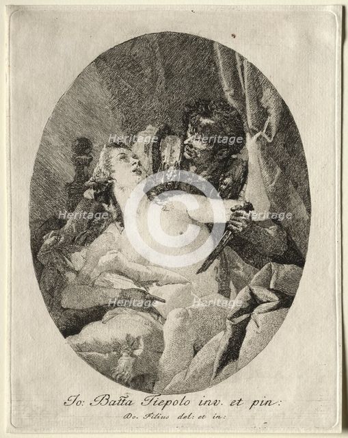 Tarquin and Lucretia. Creator: Giovanni Domenico Tiepolo (Italian, 1727-1804).