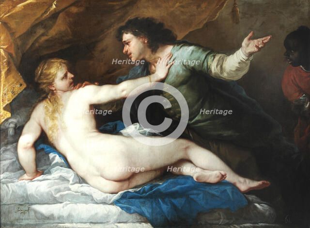 Tarquinius and Lucretia, 1663. Creator: Giordano, Luca (1632-1705).